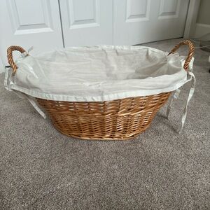 Wicker Basket with White Liner